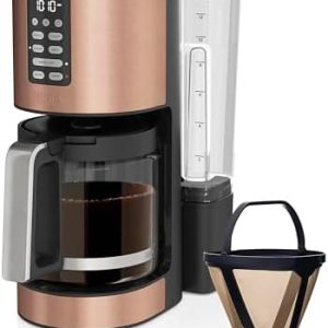 Ninja Programmable XL 14-Cup Coffee Maker PRO with Permanent Filter, 2 Brew Styles Classic & Rich, Delay Brew, Freshness Timer & Keep Warm, Dishwasher Safe, Copper, DCM201CP