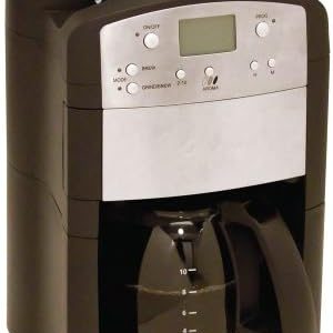 Capresso 464.05 CoffeeTeam GS 10-Cup Digital Coffeemaker with Conical Burr Grinder, Glass Carafe , Black , 15.5" x 9.5 "x 9.75"