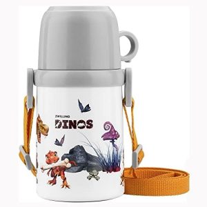 ZWILLING 12.8-ounce DINOS Thermo Bottle with Cup, White