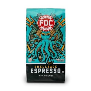 Fire Department Coffee - Gives Back to Firefighters - Bold & Smooth Shellback Espresso Ground Coffee - Roasted in the USA - Handcrafted with Premium Coffee Beans - Veteran Owned - 12 oz