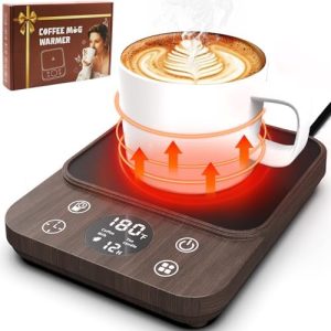 2024 Upgraded Coffee Mug Warmer for Desk, Smart Electric Coffee Warmer, 1H Drink Water Reminder, 4 Mode, 8H Auto Shut Off, 9 Temperature, 12H Timer, Gifts for Women and Men