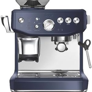 Breville the Barista Express Impress Espresso Machine with Grinder & Milk Frother, Espresso Maker with Assisted Tamping, Cappuccino & Latte Machine for Home, BES876DBL, Damson Blue