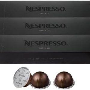 Nespresso Capsules Vertuo, Intenso, Dark Roast Coffee, 30-Count Coffee Pods, Brews 7.8oz.