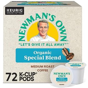 Newman's Own Organics Special Blend Keurig Single-Serve K-Cup Pods, Medium Roast Coffee, 72 Count