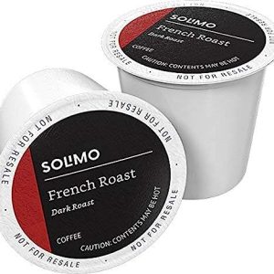 Amazon Brand - Solimo Dark Roast Coffee Pods, French Roast, Compatible with Keurig 2.0 K-Cup Brewers, 100 Count