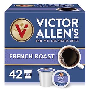 Victor Allen's Coffee French Roast, Dark Roast, 42 Count, Single Serve Coffee Pods for Keurig K-Cup Brewers