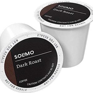 Amazon Brand - Solimo Dark Roast Coffee Pods, Compatible with Keurig 2.0 K-Cup Brewers 100 Count(Pack of 1)