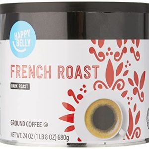 Amazon Brand - Happy Belly French Roast Canister Ground Coffee, Dark Roast, 1.5 pound (Pack of 1)