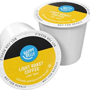 Amazon Brand - Happy Belly Light Roast Coffee Pods, Morning Light, Compatible with Keurig 2.0 K-Cup Brewers, 100 Count