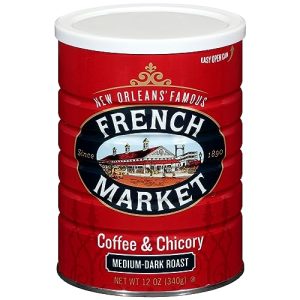 French Market Coffee & Chicory Medium-Dark Roast Ground Coffee, 12oz Can (Pack of 3)