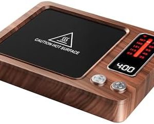 Gaiatop Coffee Mug Warmer, 36W Fast Heating, 5 Temp Settings, 0.5-9H Timer, for Water Milk Tea Cocoa, Smart Candle Warmer, Ideal Gifts for Family, Mom, Fits Most Cups - Wood