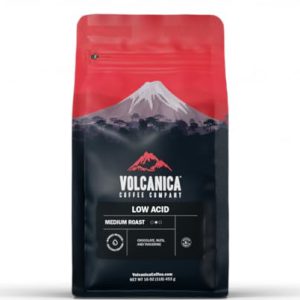 Low Acid Coffee, Blend of Natural Low Acidic Coffee, Whole Bean, Medium Roast, Fresh Roasted, 16-ounces