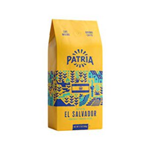 Patria El Salvador Dark Roast Ground Coffee, 12oz Bag (Pack of 1)