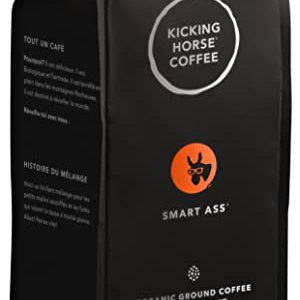 Kicking Horse Coffee Smart Ass, Medium Roast, Ground, Certified Organic, Fairtrade, Kosher, Black,284 g (Pack of 6)