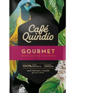 Cafe Quindio Gourmet - Medium Roast 100% Colombian Excelso Ground Arabica Coffee - 16 Ounce Bag (454g)