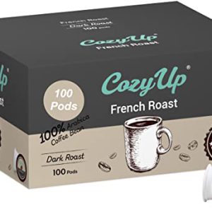 Cozy Up | French Roast Single-Serve Coffee Pods Compatible with Keurig K-Cup Brewers | Extra Dark Roast Coffee | 100-Count