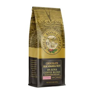 ROYAL KONA COFFEE - Medium Roast Ground Coffee, Chocolate Macadamia Flavor, 8 Ounce