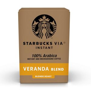 Starbucks VIA Instant Coffee, Light Roast Coffee, Veranda Blend, 100% Arabica, Single-Serve, 1 Box (50 Packets)