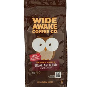 Wide Awake Coffee Breakfast Blend Ground Coffee, 12 Ounce