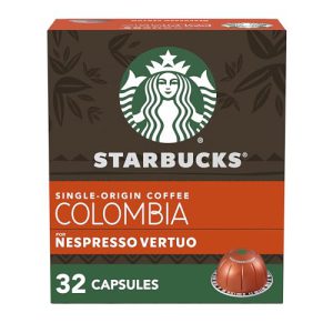 Starbucks by Nespresso Vertuo, Single-Origin Colombia, Medium Roast, Brews 32 capsulas(4 Box)