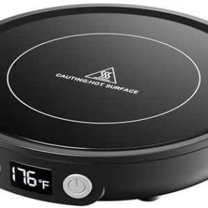 SWEETFULL Mug Warmer - Upgraded 36W Coffee Cup Warmer for Desk with 130℉-176℉ Digital Display, 2-12H Timer Auto Shut Off, Smart Electric Coffee Heating Plate, Ideal Gifts for Women Men - Black