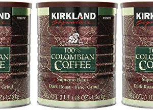 Signature 100% Colombian Coffee Supremo Bean Dark Roast-Fine Grind, 3 Pound