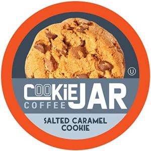 Cookie Jar Salted Caramel Flavored Coffee Pods for Keurig K Cup Brewers, 40 Count – Smooth Caramel Flavor with a Hint of Salt, Perfect for a Sweet Coffee Indulgence