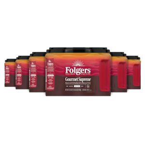 Folgers Gourmet Supreme Medium Dark Roast Ground Coffee, 22.6 Ounces (Pack of 6)