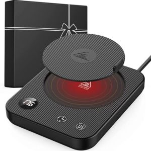 Mug Warmer, Coffee Mug Warmer with 3-Temp Settings, Auto Shut-Off Coffee Warmer, Anti-Scalding Waterproof Mug Warmer for Desk, Coffee Cup Warmer Display Status, Coffee Warmer for Desk for Coffee Milk